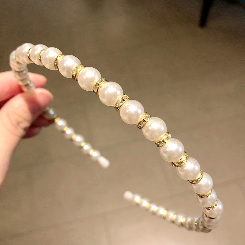 Pure Handmade Fish String Pearl Hairband Headband Girl's Hairpin