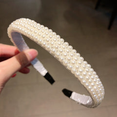 Pure Handmade Fish String Pearl Hairband Headband Girl's Hairpin